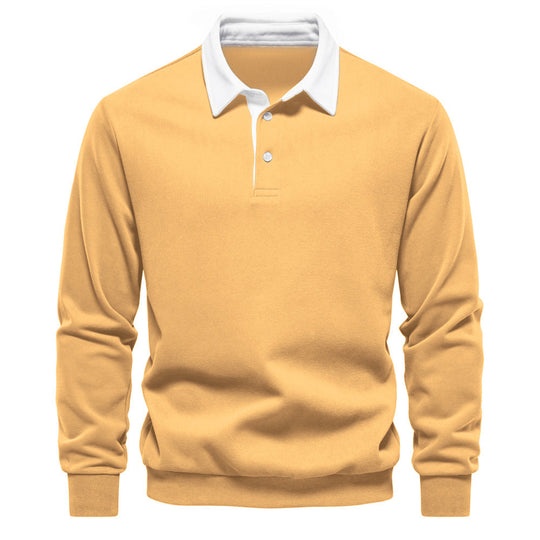Klassieke Lange Mouwen Polo Sweater voor Mannen